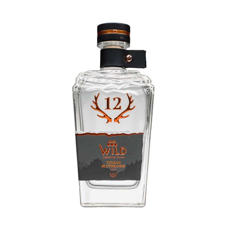 Produktbild des 12-Ender Premium Edelbrandes Vulkan Blutorange Moro.